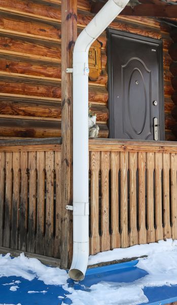 Porch Downspout Installation in Muncie